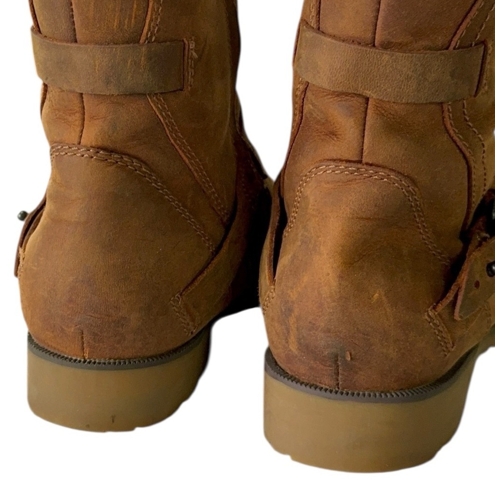 Teva De La Vina tall boots in brown waterproof leather Size 6.5 - Picture 4 of 10